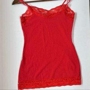 Papaya Tank Top Sz S Camisole Adjustable Straps Top Orange Stretch Blouse